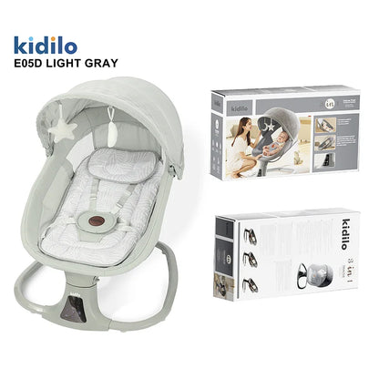Baby Electric Swing Rocking Chair Foldable 6-36 Months Non-Toxic Swing Chair with Bouncer Function for Toddler Sleep Indoor E05D
