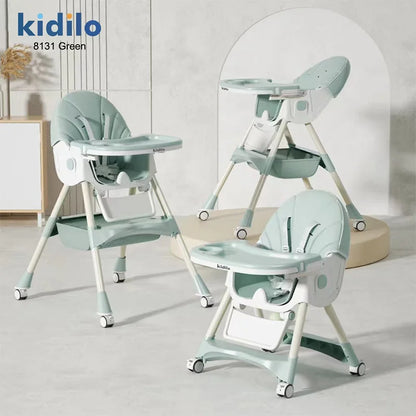 6-36 Months 3 in 1 Foldable Baby High Chair for Babies, Non-Toxic Feeding Chair for Toddler Dining at Home & Small Space 8131