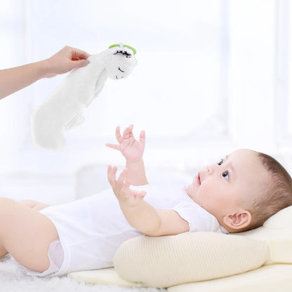 Jollybaby Baby Cute Soothing Soft Comforter Animal Head Plush Toy Security Blanket for Baby Sleeping
