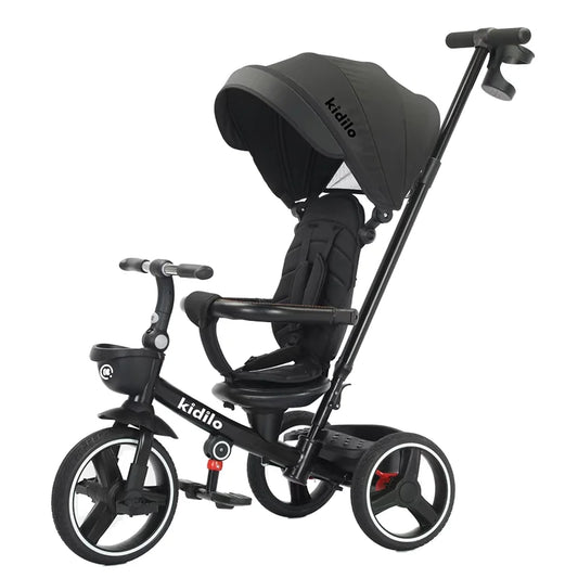 Kidilo Wholesale Baby Strollers 6 Months-3 Years 3-in-1 Ride-On Push Tricycle Stroller with Push Handle for Toddler Outdoor 3588