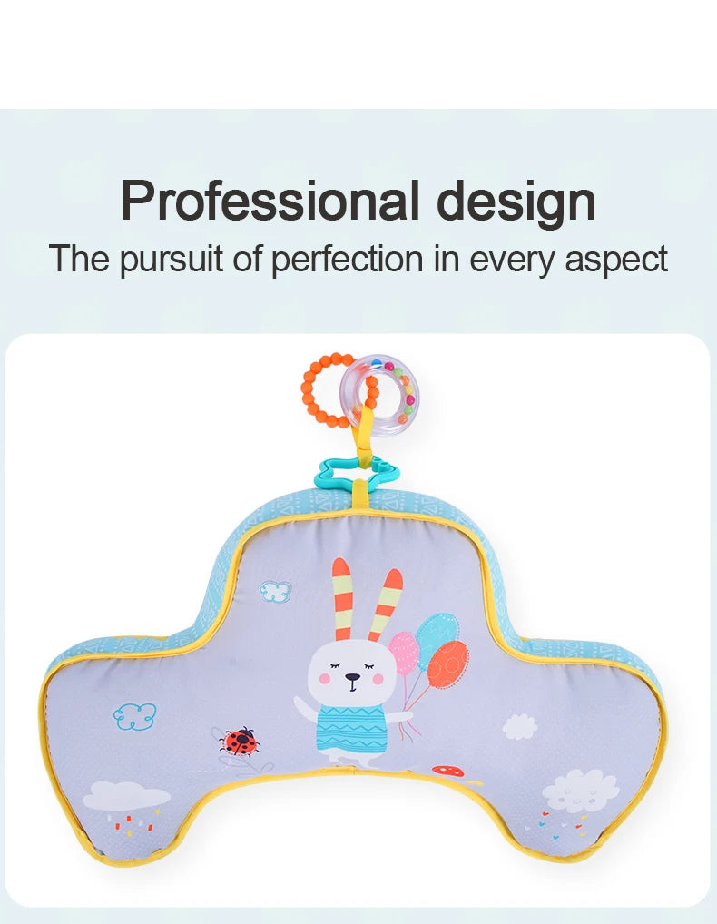 Sozzy Manufactures Manufactures Custom Rabbit Memory Foam Cotton Pillow Baby Cushion Tummy Time Toys with Teether for Newborn