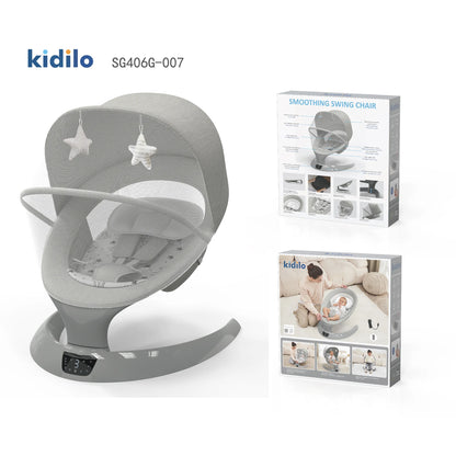 Kidilo Electric Automatic Bed Newborn Baby Rocking Chair Bouncer Plastic Cradle Sleeping Swing Chair Horse Design SG406G