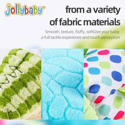 Jollybaby Animal crocodile Height Measurement Plush Toy Ruler Stuffed Multi-Textures Tummy Time Musical Toy with Rattles