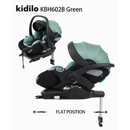 Kidilo Multiple Newborn Luxury Lucky Child Travel System Infant Baby Car Seat 3 in 1 Set Isofix 0-3 Years for Baby KBH602B