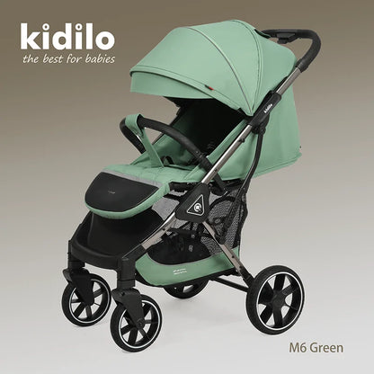 0-3 Years Non-Toxic Kidilo Lightweight Baby Stroller Foldable Travel Stroller with Adjustable Handle for Kids Family Trips M6