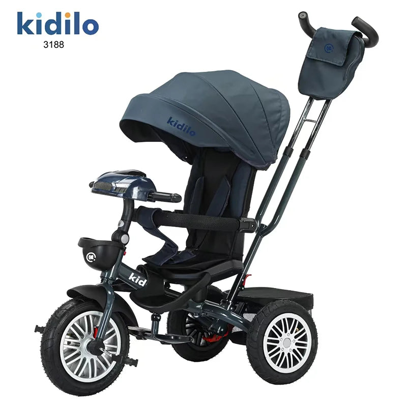 Kidilo Baby Strollers 6 Months-3 Years 3-in-1 Ride-On Push Tricycle Stroller with Push Handle for Toddler Outdoor Wholesale 3188