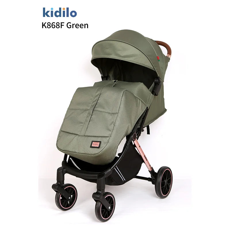 0-3 Years Foldable Lightweight Kidilo Baby Stroller Non-Toxic Travel Stroller with Adjustable Handle for Toddlers Trips K868F