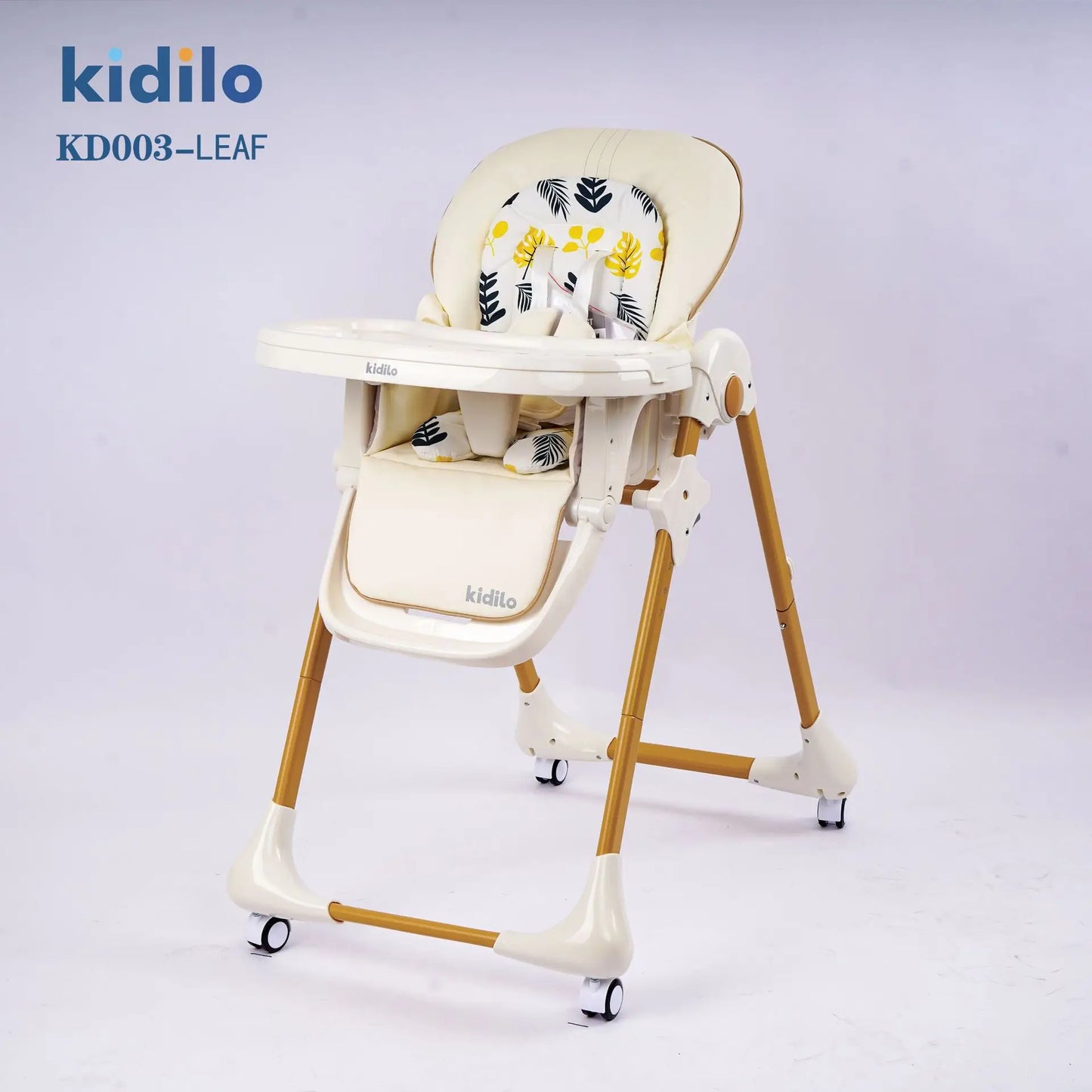 6-36 Months 3 in 1 Foldable Baby High Chair for Baby, Non-Toxic Feeding Chair for Toddler Dining at Home & Small Space KD003