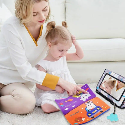 Jollybaby 2025 Black White High Contrast Floor Mirror Tummy Mirror Time Toys Car Mirror Baby Cloth Book for Baby