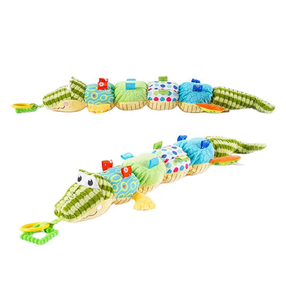 Jollybaby 64cm Cartoon Crocodile Plush Decorative Pillow Stuffed Animal Doll with Clothes Plush Toy Birthday Gift Box Mouse