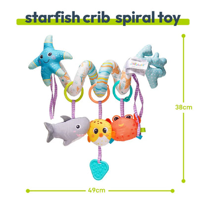 Jollybaby New Kid Plush Bed Rattle Musical Animal Spiral Toy for Baby Stroller Crib Cradle Car Seat-Activity Toy