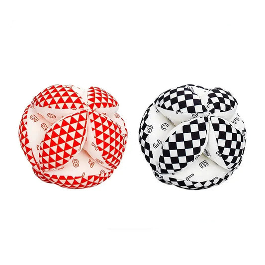 Jollybaby Custom Baby  Early Educational Cognitive Cloth Reversible Soft Plush Toy Baby Happy Magic Stuffed Ball