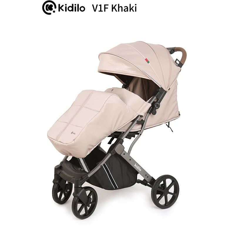 Kidilo 0-3 Years Non-Toxic Lightweight Baby Stroller Foldable Travel Stroller with Adjustable Handle for Toddlers Daily V1F