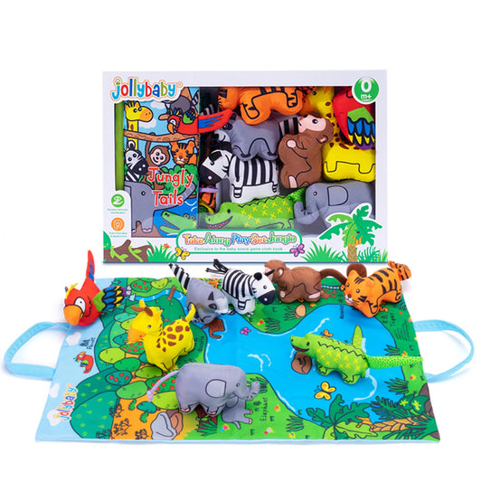 Wholesale Custom 3D Soft Fabric Cloth Book Stuffed Animal Doll with Play Mat for Baby Touch and Animal Education