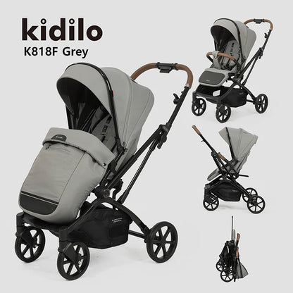 0-3 Years Baby Stroller Lightweight Non-Toxic Foldable Travel Stroller with Adjustable Handle for Toddlers Family Trips K818F