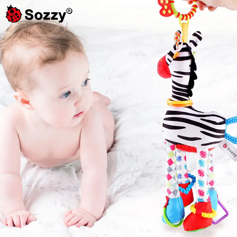 Newborn Baby 0-12 Months Musical Wind Chimes Soft Giraffe Pendant Stuffed Wind Chime for Infant Bedside Decor