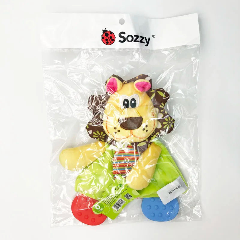 Jollybaby High Quality Dog Monkey lion Elephant Animal Soothing Baby Blanket Plush Security Baby Blanket with Teehter