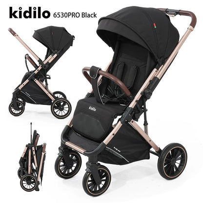 Kidilo 0-3 Years Non-Toxic Lightweight Portable Pushchair Baby Stroller Multiple Foldable for Travel Wholesale China 6530Pro