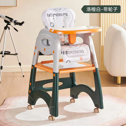 6-36 Months 3 in 1 Foldable Baby High Chair for Baby, Non-Toxic Feeding Chair for Toddler Dining at Home & Small Space 7-1