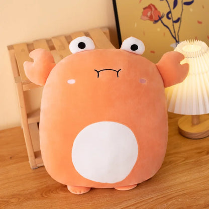 Custom Made Cartoon Squishy Plush Toy Cute Super Soft Stuffed Animal Panguin Crab Panda Dinosaur Frog Rabbit Plush Pillow