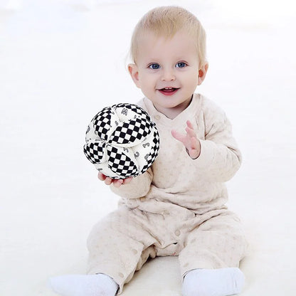 Jollybaby Custom Baby Happy Magic Stuffed Ball Baby  Early Educational Cognitive Cloth Reversible Soft Plush Toy Ball