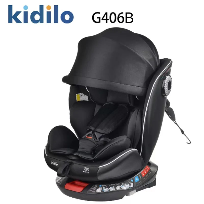 Newborn 0-3 Years 360 Degree Kidilo Baby Car Seat, Infant Car Seats with ISOFIX Certified for Daily Family Rides G406B