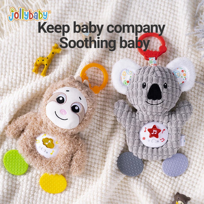 JOLLYBABY Customized LED Musical Stuffed Animals Light up Plush Toy Animated Soothe Birthday Gifts Gift Box Mouse Unisex Yellow