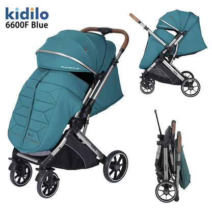0-3 Years Non-Toxic Lightweight Baby Stroller Foldable Travel Stroller with Adjustable Handle for Toddlers Daily Walks 6600F