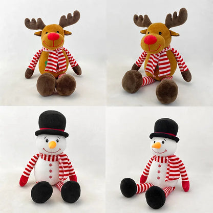 Manufacturer High  Quality Christmas Xmas Plush Toys Stuffed Anime Elephant with Clothing for Baby Gift