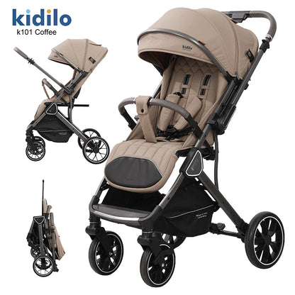 Kidilo Lightweight Baby Stroller Portable Pushchair with Multiple Foldable Wagon Travel Prams Made in China K101