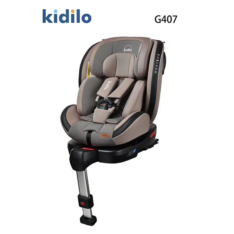 Newborn 0-3 Years 360 Degree Kidilo Baby Car Seat, Infant Car Seats with ISOFIX and Support Leg for Daily Family Rides G407