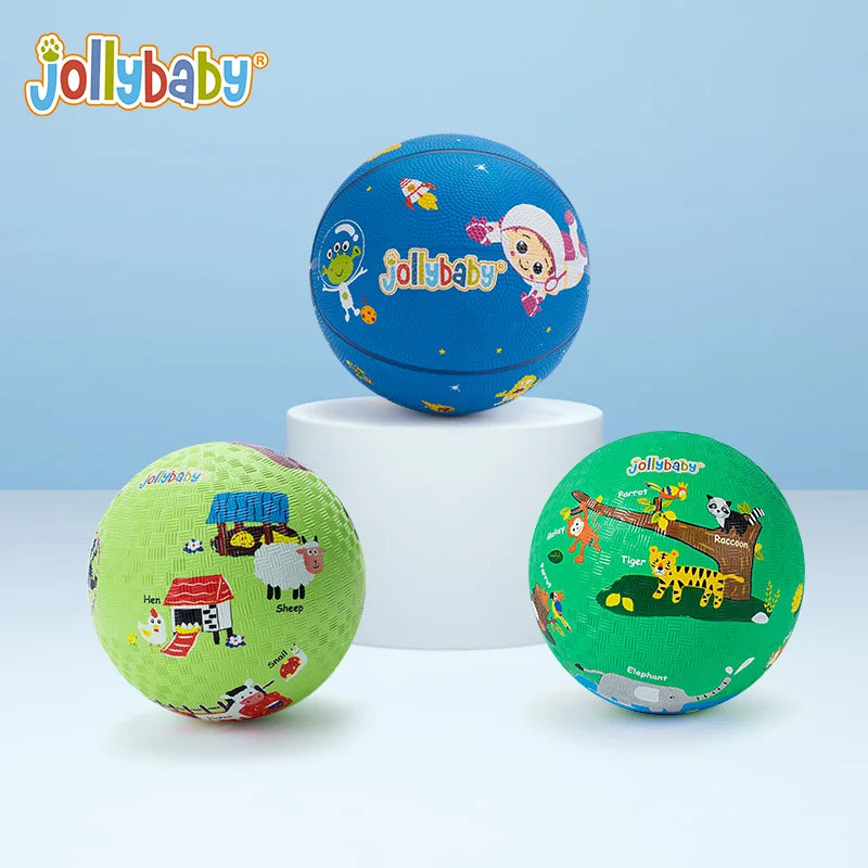 Jollybaby Custom Cute Baby Children Sports Toy Elastic Football and Basketball Balls