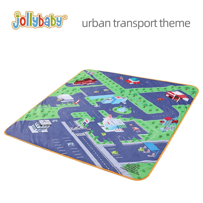 JOLLYBABY Educational Toy Big Cartoon Animal Cotton Play Mat for Kids Creeping Crawling Activity Rug Carpet Baby Sleep