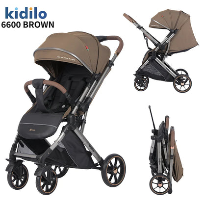 0-3 Years Non-Toxic Lightweight Baby Stroller Foldable Travel Stroller with Adjustable Handle for Toddlers Daily Walks 6600