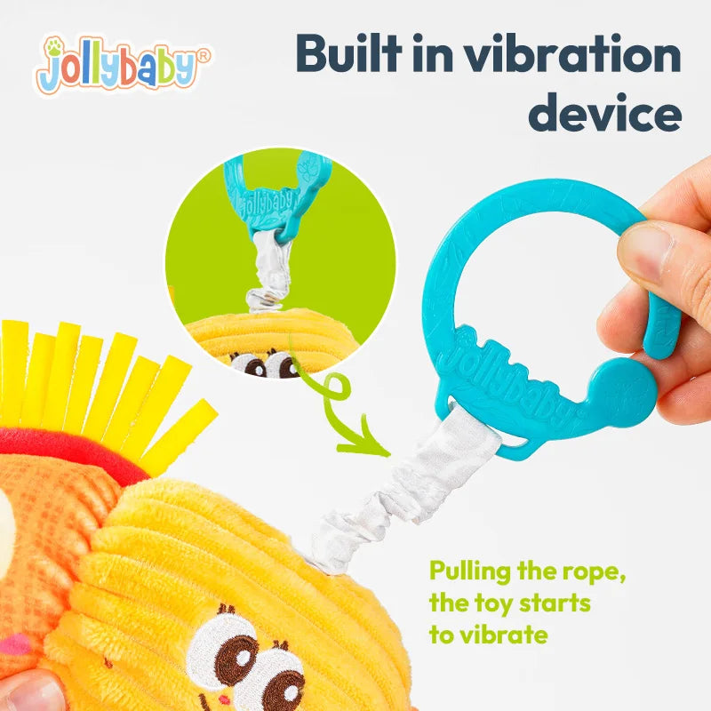 Jollybaby Custom Soft Stuffed Sensory Cot Crib Toy Plush Rattle Bed Bell Play Teether for Baby Hanging Toy for Stroller Baby