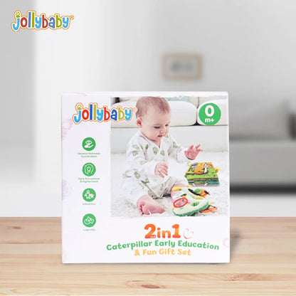 Jollybaby Baby Car Seat Stroller Avocado Hanging Toys Cloth Books Custom Gift Toys Set for Baby 0-18 Months