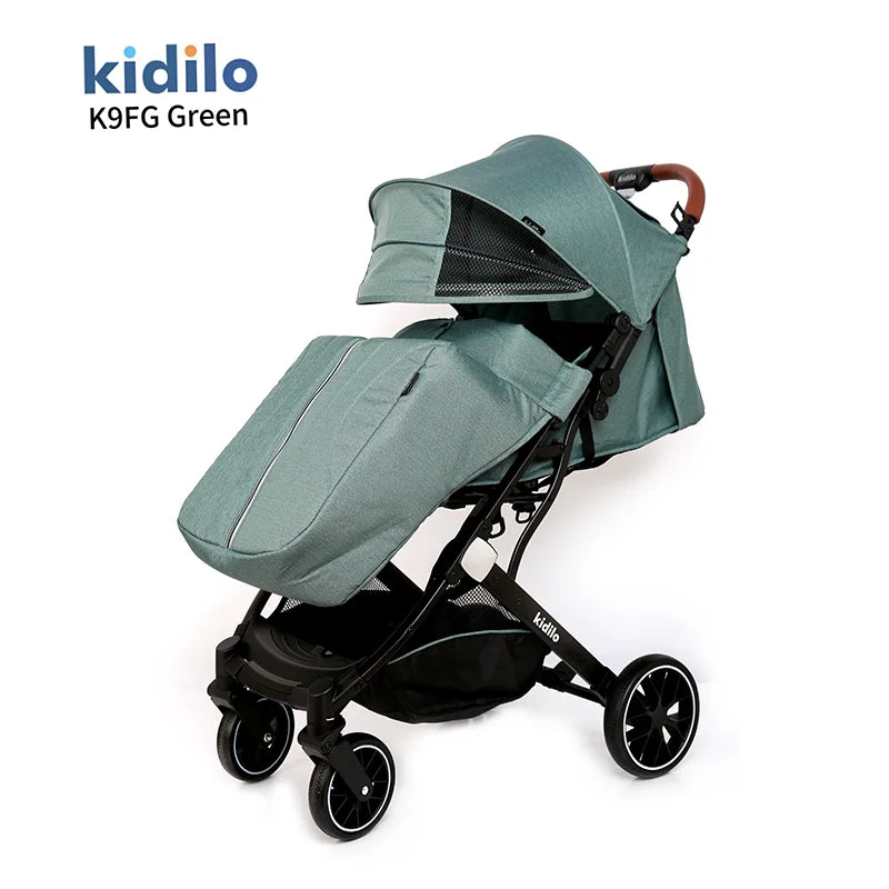 Lightweight Non-Toxic Baby Stroller for 0-3 Years Foldable Travel Stroller with Adjustable Handle Toddlers Family Trips K9FG