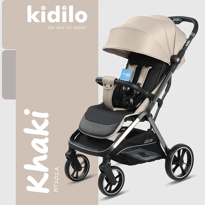0-3 Years Baby Stroller Lightweight Non-Toxic Foldable Travel Stroller with Adjustable Handle for Toddlers Family Trips BT100