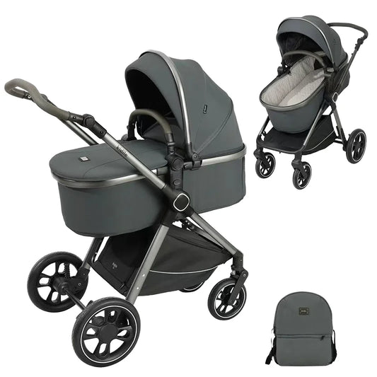 0-3 Years 3 in 1 Kidilo Baby Stroller with Car Seat, Non-Toxic Durable Foldable Travel Stroller for Toddlers Family Trips A8
