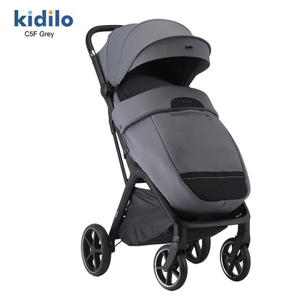 0-3 Years Foldable Lightweight Kidilo Baby Stroller Non-Toxic Travel Stroller with Adjustable Handle for Toddlers Trips C5F