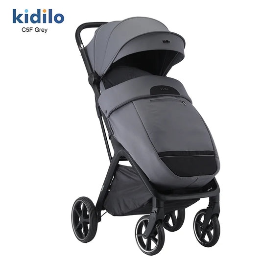 0-3 Years Foldable Lightweight Kidilo Baby Stroller Non-Toxic Travel Stroller with Adjustable Handle for Toddlers Trips C5F