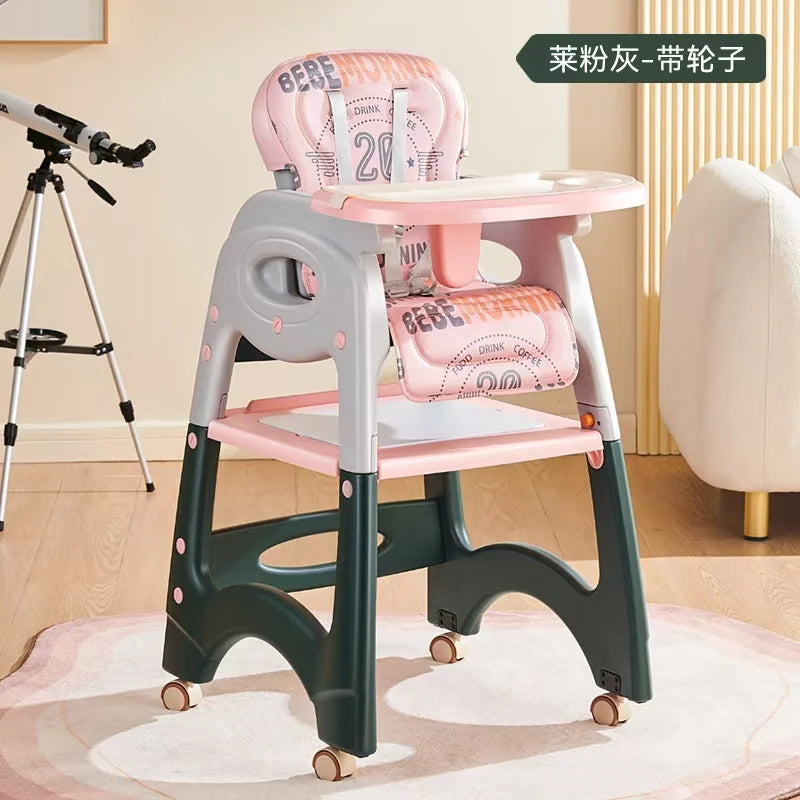 6-36 Months 3 in 1 Foldable Baby High Chair for Baby, Non-Toxic Feeding Chair for Toddler Dining at Home & Small Space 7-1