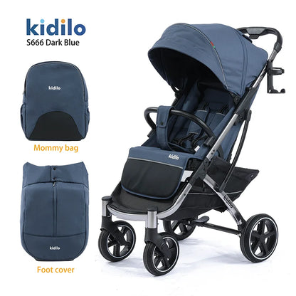 Lightweight Non-Toxic Baby Stroller for 0-3 Years Foldable Travel Stroller with Adjustable Handle Toddlers Family Trips S666