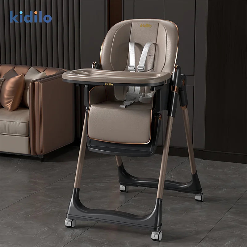 Kidilo New Born Portable Fold  Multiple Plastic Baby High Eating Dinning Learning Sitting Chair Seat Chair for Baby Feeding 8122