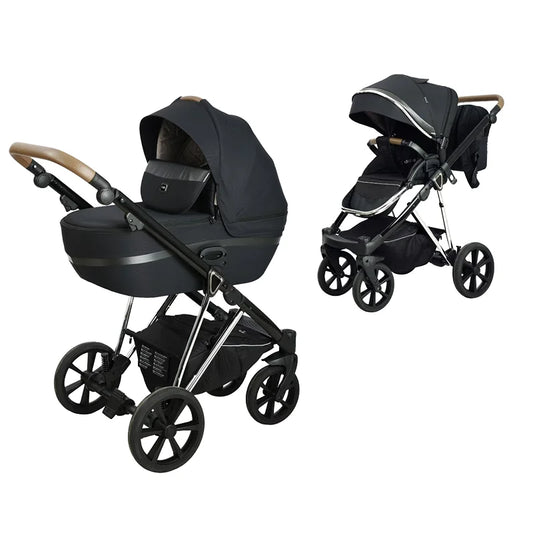 0-3 Years 3 in 1 Kidilo Baby Stroller with Car Seat, Non-Toxic Durable Foldable Travel Stroller for Toddlers Family Trips F11+C
