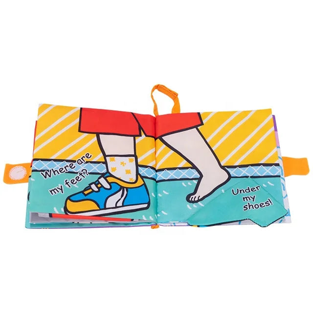Jollybaby Soft Baby Cloth Book for Early Sensory Education & Play