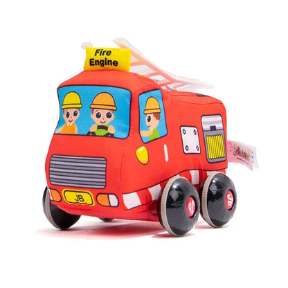 Jollybaby Police Cars Baby Mini Toy Soft Vehicles Pull-Back Racing Baby Plush Stuffed Car Toys for Children Kids