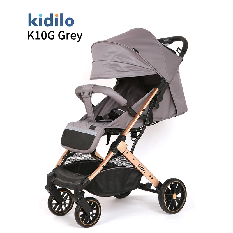 0-3 Years Non-Toxic Lightweight Baby Stroller Foldable Travel Stroller with Adjustable Handle for Toddlers Daily Walks K10G