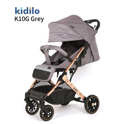0-3 Years Non-Toxic Lightweight Baby Stroller Foldable Travel Stroller with Adjustable Handle for Toddlers Daily Walks K10G
