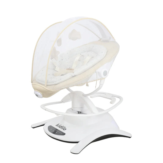 6-36 Months Baby Electric Swing Rocking Chair Foldable Non-Toxic Swing Chair with Bouncer Function for Toddler Sleep Indoor TY01